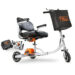 SuperHandy Patinet plegable de 3 rodes (disseny millorat), operat elèctricament, apte per a avions, llarg abast amb 2 bateries desmuntables d'ions de liti de 48 V i carregador.