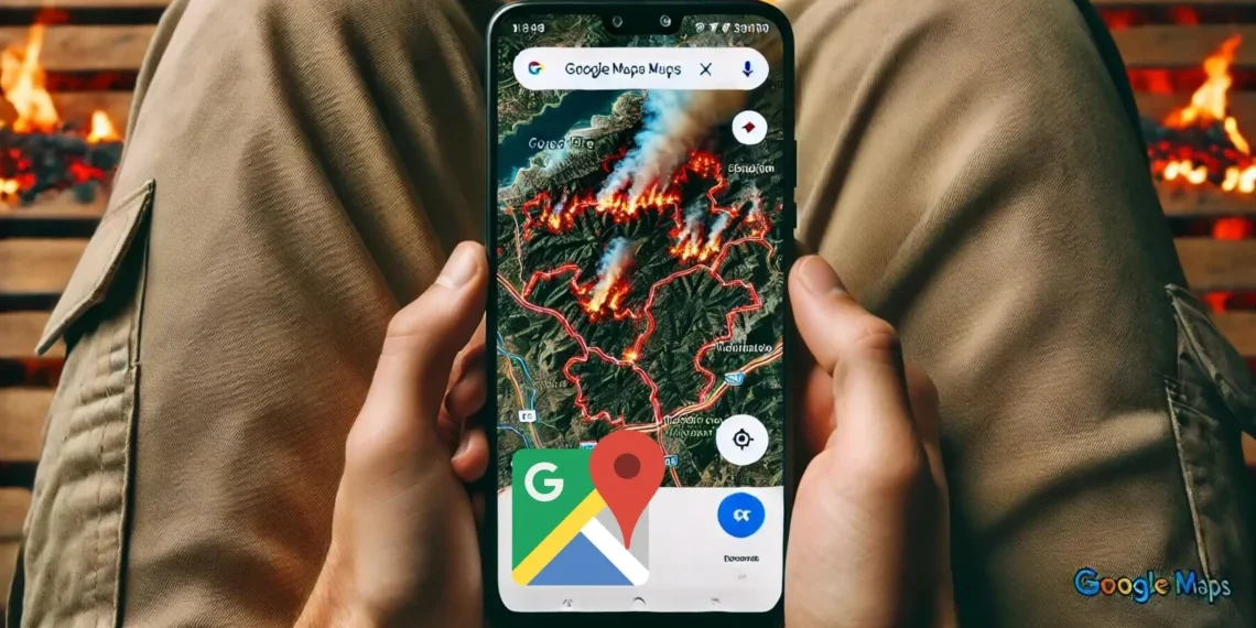 Google amplia els mapes dels fronts d'incendis forestals a Espanya