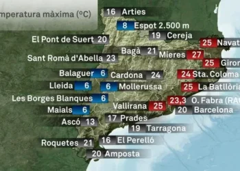 Rècord de calor a l'Observatori Fabra des de 1914. imtage de temperatures meteocat