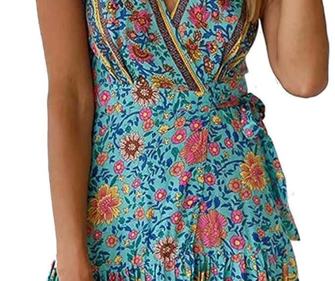 Vestit floral de dona per a la platja